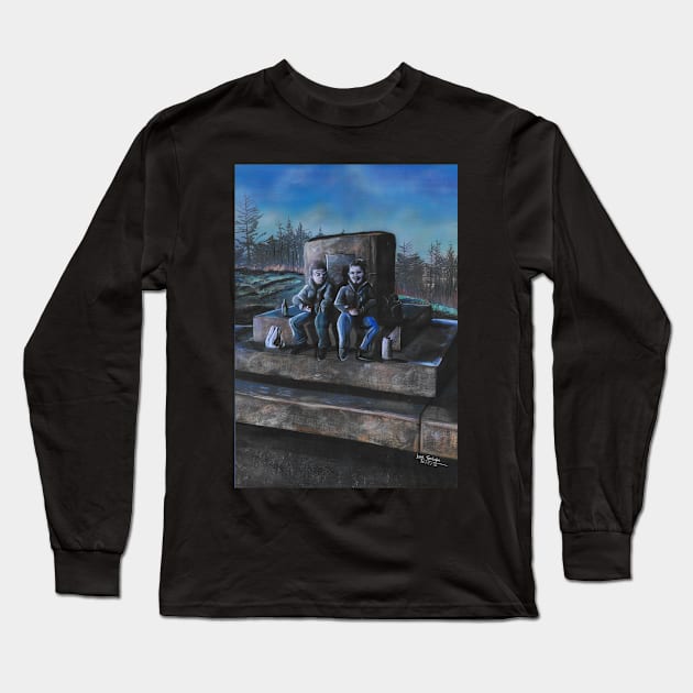 Tranquil Blues Long Sleeve T-Shirt by lucafon18